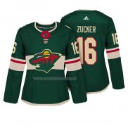 Maglia Hockey Donna Minnesota Wild Jason Zucker Autentico Giocatore Verde