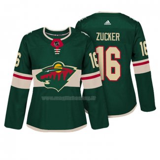 Maglia Hockey Donna Minnesota Wild Jason Zucker Autentico Giocatore Verde