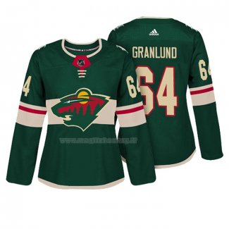 Maglia Hockey Donna Minnesota Wild Mikael Granlund Autentico Giocatore Verde