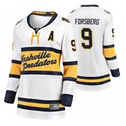 Maglia Hockey Donna Nashville Predators Filip Forsberg Breakaway Giocatore 2020 Winter Classic Bianco