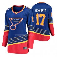 Maglia Hockey Donna St. Louis Blues Jaden Schwartz Throwback Premier Blu