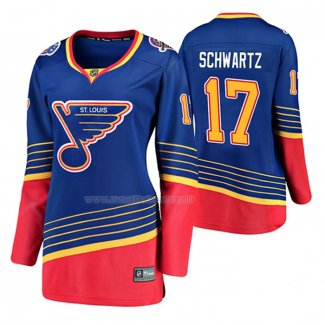 Maglia Hockey Donna St. Louis Blues Jaden Schwartz Throwback Premier Blu