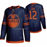 Maglia Hockey Edmonton Oilers Colby Cave Alternato Autentico Blu