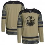 Maglia Hockey Edmonton Oilers Logo Military Appreciation Team Autentico Practice Camuffamento