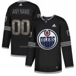 Maglia Hockey Edmonton Oilers Personalizzate Black Shadow Nero