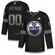 Maglia Hockey Edmonton Oilers Personalizzate Black Shadow Nero
