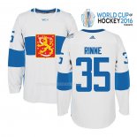Maglia Hockey Finlandia Pekka Rinne Premier 2016 World Cup Bianco