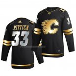 Maglia Hockey Golden Edition Calgary Flames David Rittich Limited Autentico 2020-21 Nero