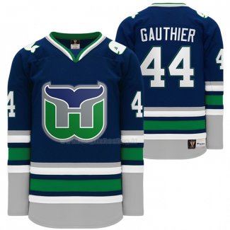Maglia Hockey Hartford Whalers Julien Gauthier Heritage Night Throwback Blu