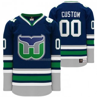 Maglia Hockey Hartford Whalers Personalizzate Night Heritage Throwback Blu