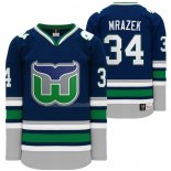 Maglia Hockey Hartford Whalers Petr Mrazek Heritage Night Throwback Blu