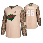 Maglia Hockey Minnesota Wild Jared Spurgeon Veterans Day Camuffamento