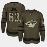 Maglia Hockey Minnesota Wild Tyler Ennis 2018 Salute To Service Verde Militare