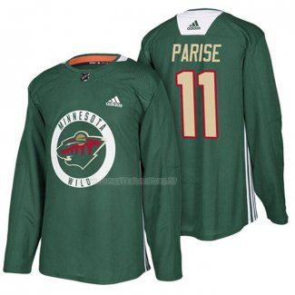 Maglia Hockey Minnesota Wild Zach Parise New Season Practice Verde