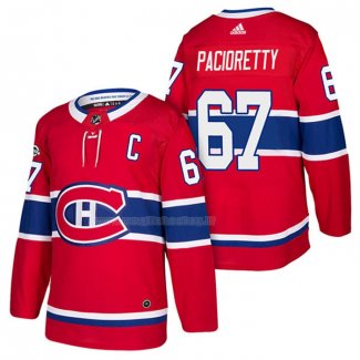 Maglia Hockey Montreal Canadiens Max Pacioretty Autentico Home 2018 Rosso