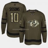 Maglia Hockey Nashville Predators Colton Sissons 2018 Salute To Service Verde Militare