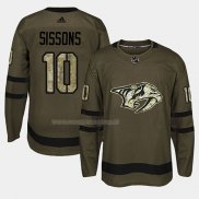 Maglia Hockey Nashville Predators Colton Sissons 2018 Salute To Service Verde Militare