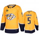 Maglia Hockey Nashville Predators Dan Hamhuis Home Giallo