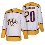 Maglia Hockey Nashville Predators Miikka Salomaki Autentico Away 2018 Bianco