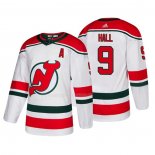 Maglia Hockey New Jersey Devils Taylor Hall Alternato Autentico Bianco