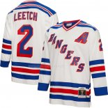 Maglia Hockey New York Rangers Brian Leetch Mitchell & Ness 1993 Blu Bianco