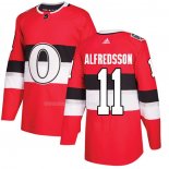 Maglia Hockey Ottawa Senators Daniel Alfredsson Autentico 2017 100 Classic Rosso