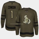 Maglia Hockey Ottawa Senators Mike Condon 2018 Salute To Service Verde Militare