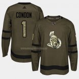 Maglia Hockey Ottawa Senators Mike Condon 2018 Salute To Service Verde Militare