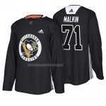 Maglia Hockey Pittsburgh Penguins Evgeni Malkin New Season Practice Nero