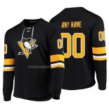 Maglia Hockey Pittsburgh Penguins Personalizzate Platinum Nero