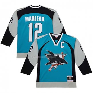 Maglia Hockey San Jose Sharks Patrick Marleau Mitchell & Ness 2003-04 Blu