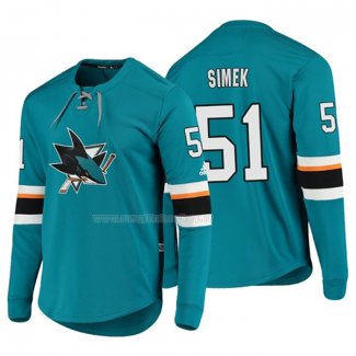 Maglia Hockey San Jose Sharks Radim Simek Platinum Verde