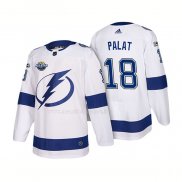 Maglia Hockey Tampa Bay Lightning Ondrej Palat 2018 Bianco