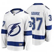 Maglia Hockey Tampa Bay Lightning Yanni Gourde 2019 Away Breakaway Bianco