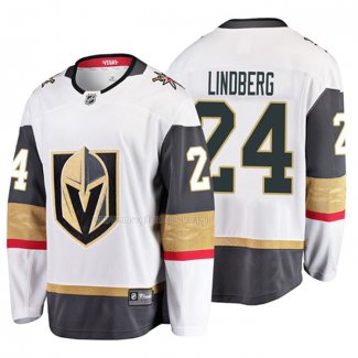 Maglia Hockey Vegas Golden Knights Oscar Lindberg 2019 Away Breakaway Bianco