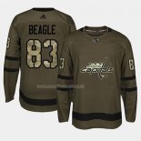 Maglia Hockey Washington Capitals Jay Beagle 2018 Salute To Service Verde Militare