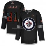 Maglia Hockey Winnipeg Jets Kyle Connor 2020 USA Flag Nero