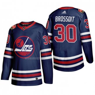 Maglia Hockey Winnipeg Jets Laurent Brossoit Heritage Classic 2019-20 Blu