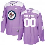 Maglia Hockey Winnipeg Jets Personalizzate Viola