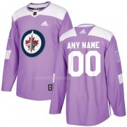 Maglia Hockey Winnipeg Jets Personalizzate Viola