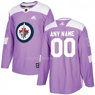 Maglia Hockey Winnipeg Jets Personalizzate Viola