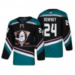 Maglia Hockey Anaheim Ducks Carter Rowney Alternato 25th Anniversario Autentico Nero