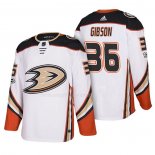 Maglia Hockey Anaheim Ducks John Gibson 2018 New Season Team Road Bianco