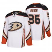 Maglia Hockey Anaheim Ducks John Gibson 2018 New Season Team Road Bianco