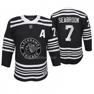Maglia Hockey Bambino Chicago Blackhawks Brent Seabrook Premier Alternato Nero