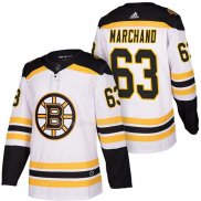 Maglia Hockey Boston Bruins Brad Marchand 2018 Away Autentico Bianco
