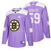 Maglia Hockey Boston Bruins Tim Schaller 2018 Fights Cancer Viola