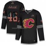 Maglia Hockey Calgary Flames Hrivik 2020 USA Flag Nero