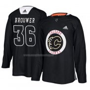 Maglia Hockey Calgary Flames Troy Brouwer New Season Practice Nero