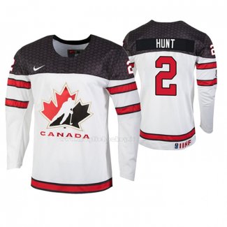 Maglia Hockey Canada Daemon Hunt 2019 Hlinka Gretzky Cup Bianco